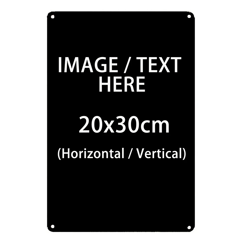 Metal Wall Signs DIY Custom Decorative Wall Plate Art Metal Tin Sign Craftes Plaque Poster Rectangle Metal Board Signs Decor 20x30cm /30x40cm