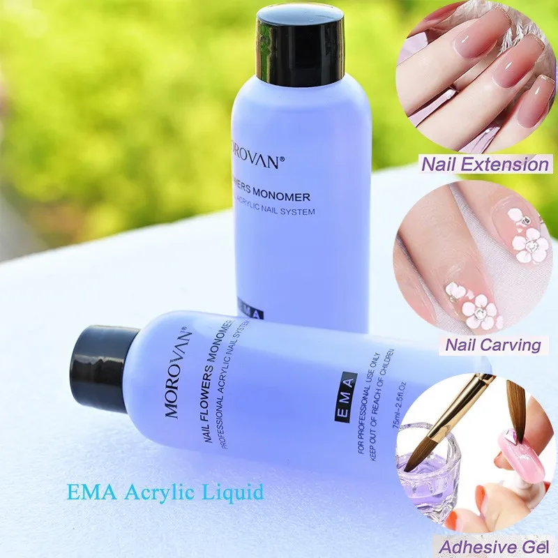 1Bottle EMA Acrylic Liquid 40/75/120ml Liquid Monomer Carve Extension