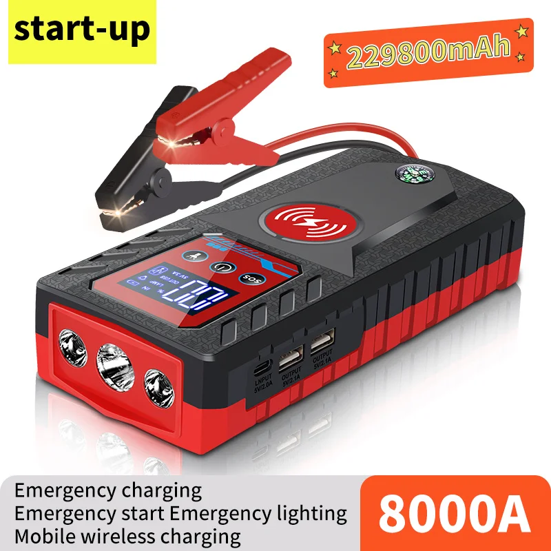 229800mah 8000A Portable Jump Starter 12V High-power Automobile Emergency Starting Power Supply For Diesel Gasoline Vehicle car jump starter jump starter