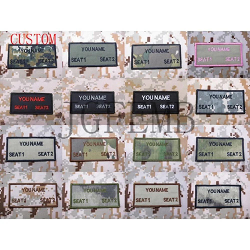 

Custom Name Brand Tapes, Morale Tactics, Military Embroidery Patch, Hook and Loop, on the Back