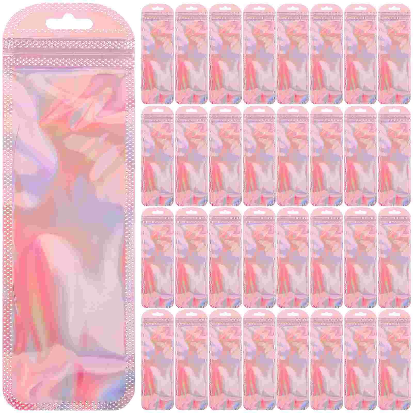 

100 Pcs Strip Sealable Bags for Packaging Pvc Jewelry Sealing Pouches