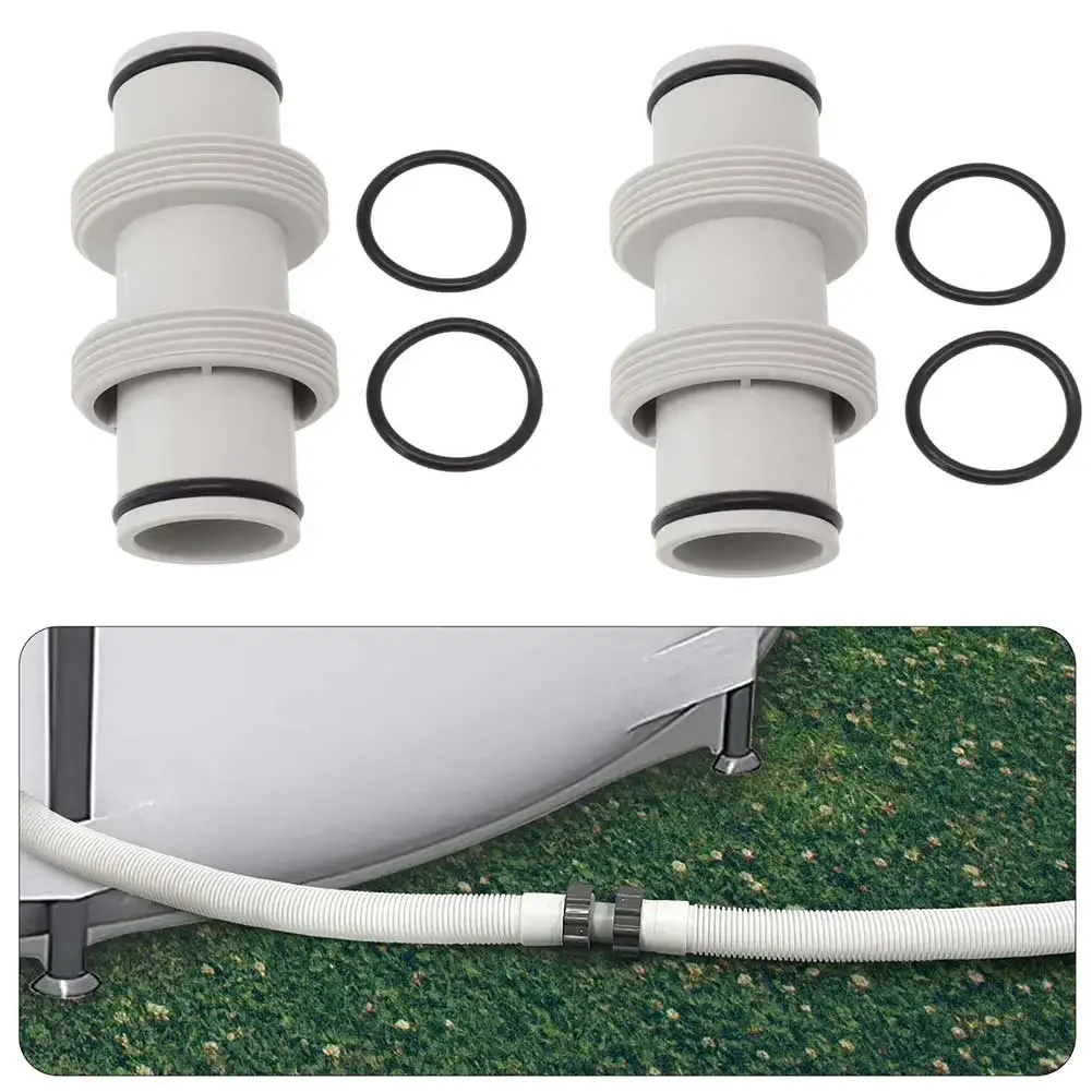 1/2pcs Hose Extension Adapter For Intex Split Hose Plunger Valve 1.5in To 1.5in Spas Hot Tubs Swimming Pool Straight Connector pool hose coupling swimming pool accessory