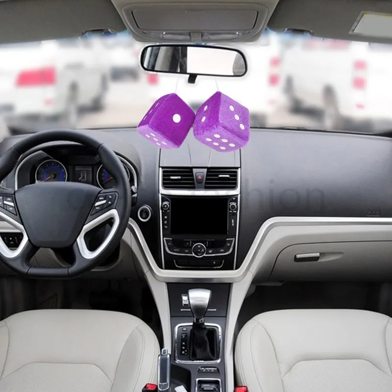 Car Pendant Hanging Ornament Dice Velvet/Plush New Year Gifts Car Rear View Mirror Pendant Goods Styling car decoration accessories car pendant car figurine ornament