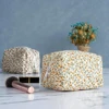 Fashion Floral Puffy Quilted Makeup Bag Travel Cosmetic Jewelry Storage Organizer Handbag Pouch Large Capacity Make Up Bags 1