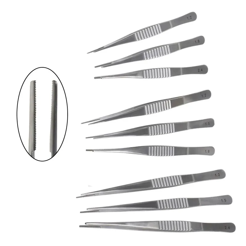 

Stainless Steel Eyelid Tweezers Serrated Head Tweezers Autoclavable Ophthalmic Instrument