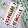 J15U Pack of 10/8pcs Christmas Hair Clips for Girls with Holiday Theme Designing Fun Holiday Accessory Decorative Hairpins