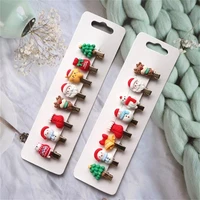 J15U Pack of 10/8pcs Christmas Hair Clips for Girls with Holiday Theme Designing Fun Holiday Accessory Decorative Hairpins