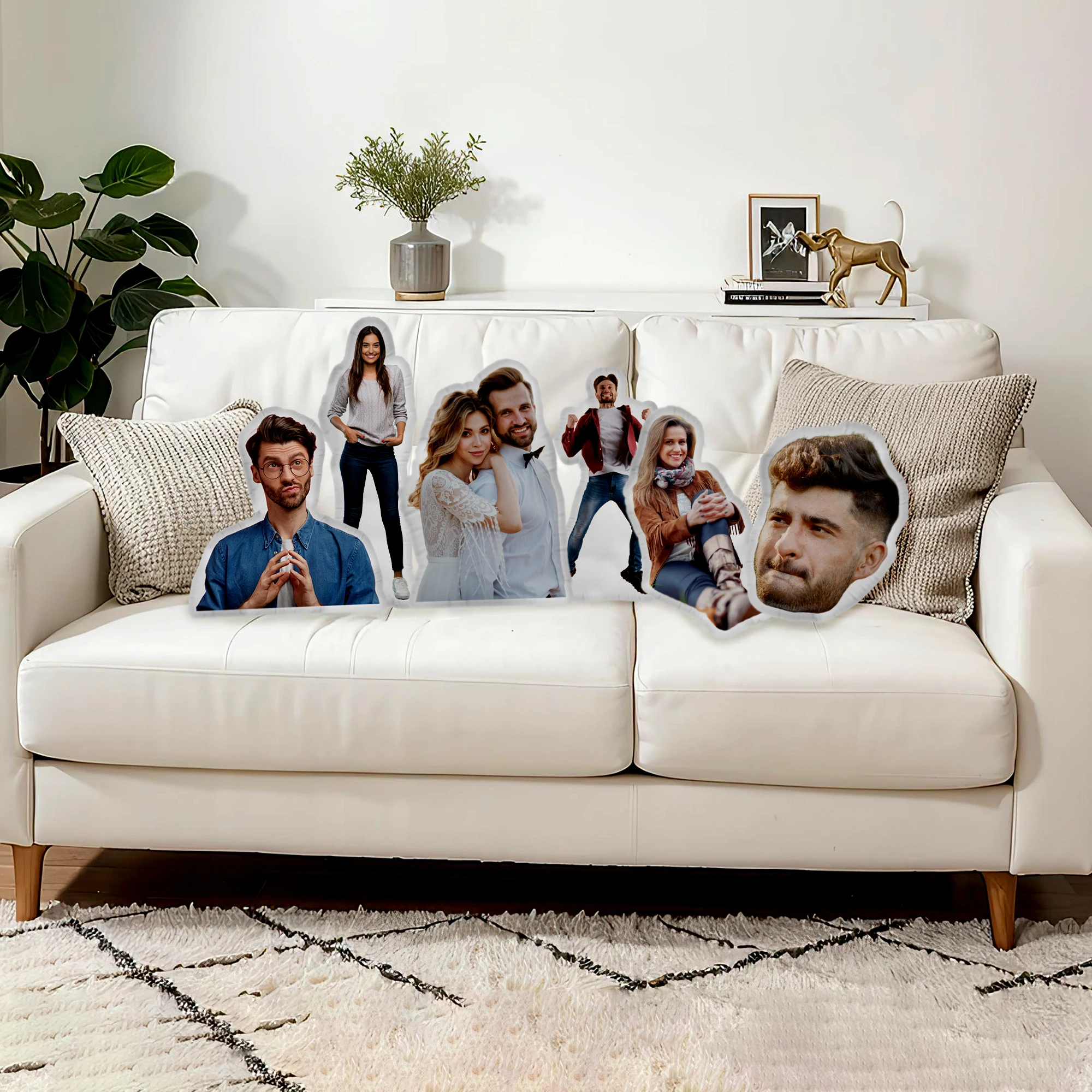 Custom Photo Cushion Humanoid Personalized Filling photo Cushion DIY Pillow for Putting Picture of Parent and Couple Christmas 5