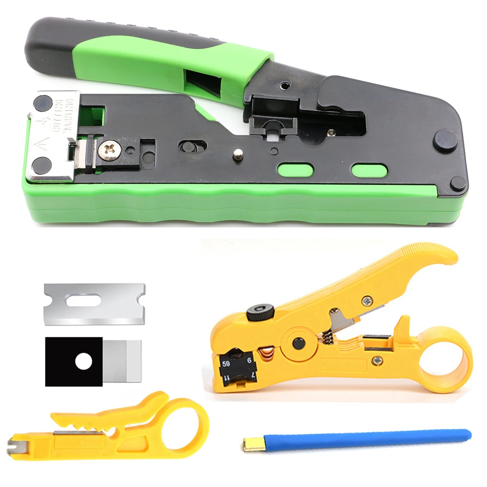 Обжимные Щипцы для кабеля ethernet rj45 cat5 cat6 cat6a cat7 xintylink rj45 crimper for cat8 cat7 cat5 cat6 connector network tools crimping ethernet cable stripper clamp pliers crimp clip