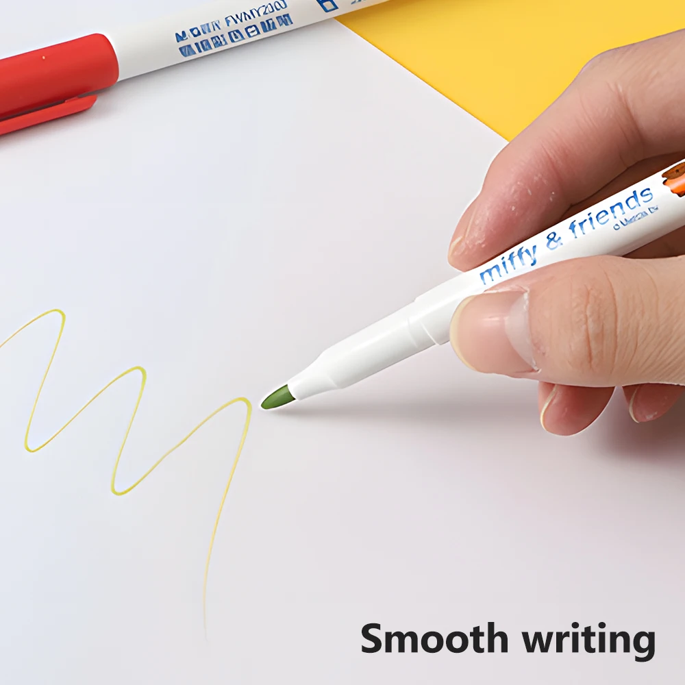 White Marker Pens Marker Pens Color Marker Pens Pen Marker Dry Erase Markers Whiteboard Pens M&G 12 Colors Erasable Whiteboard Pen Children Color Painting Markers Miffy Series Conference Pen Gift 12 pcs Examination