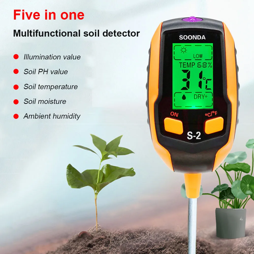 4 1 Soil Moisture Sunlight Ph Meter Tester 4 1 Digital Ph Meter Soil