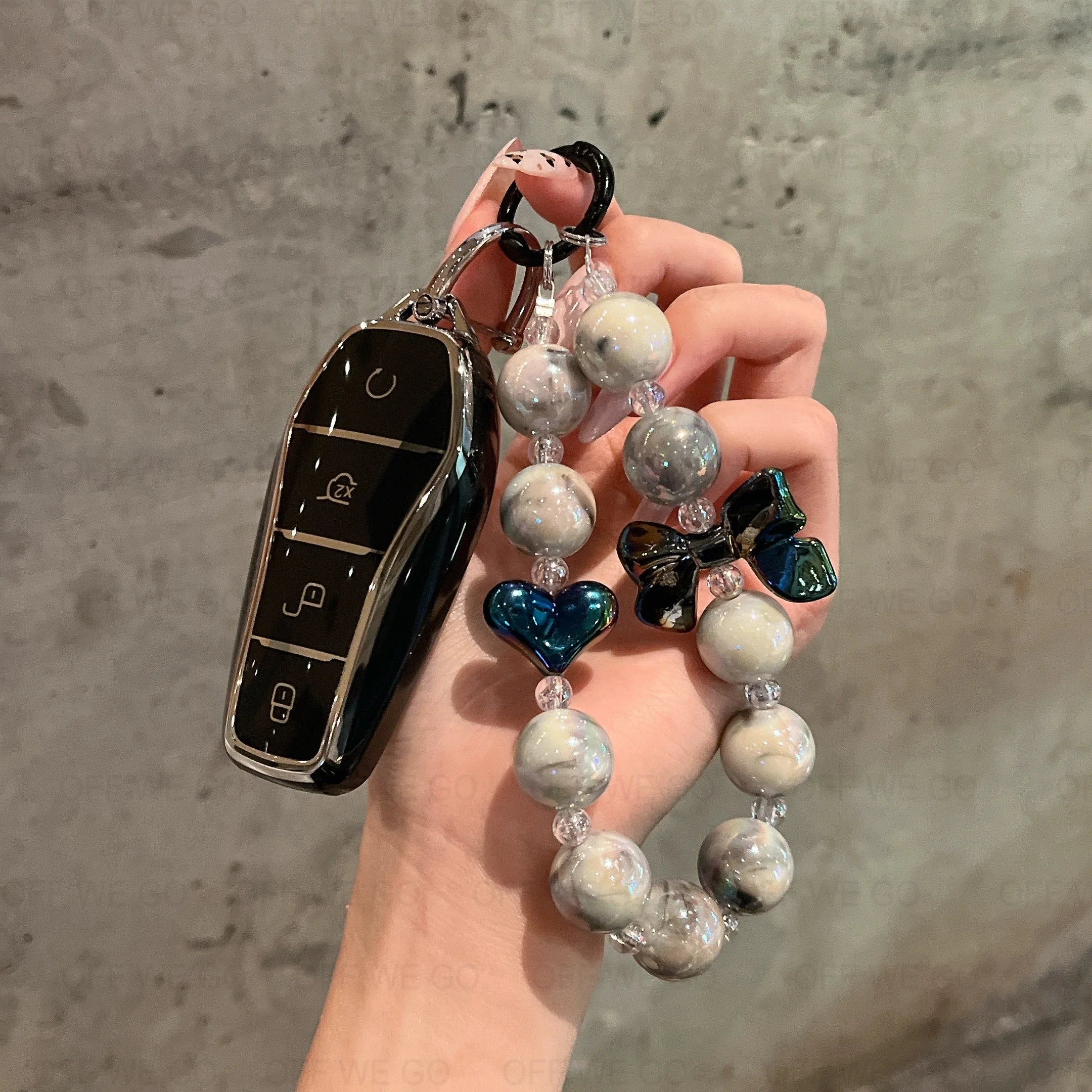 CarKey Fob-Abdeckung, passend für BYD Han Ev Tang Dm, 4-Tasten-Leder-Schlüsselanhänger-Abdeckung, Smart-Key-Shell mit Schlüsselanhänger – Detail 19