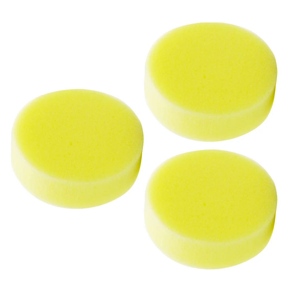 

3Pcs Waxing Wax Sponge Microfiber Car Waxing Applicator Pads for Clean Car Vehicle Auto Glass ( Yellow )