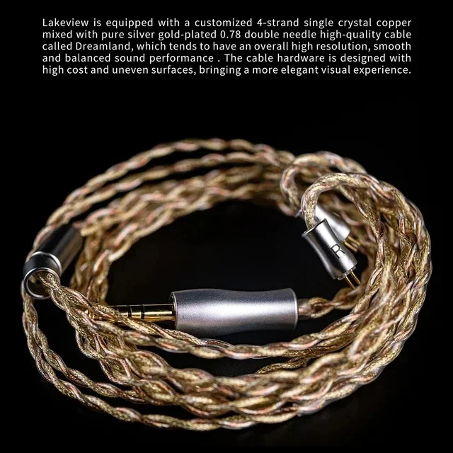 INTUAURA Lakeview Ultra-wideband 2nd-gen Dynamic Driver IEMs HiFi Monitor Earphone Wired Earbuds for Audiophiles Musicians