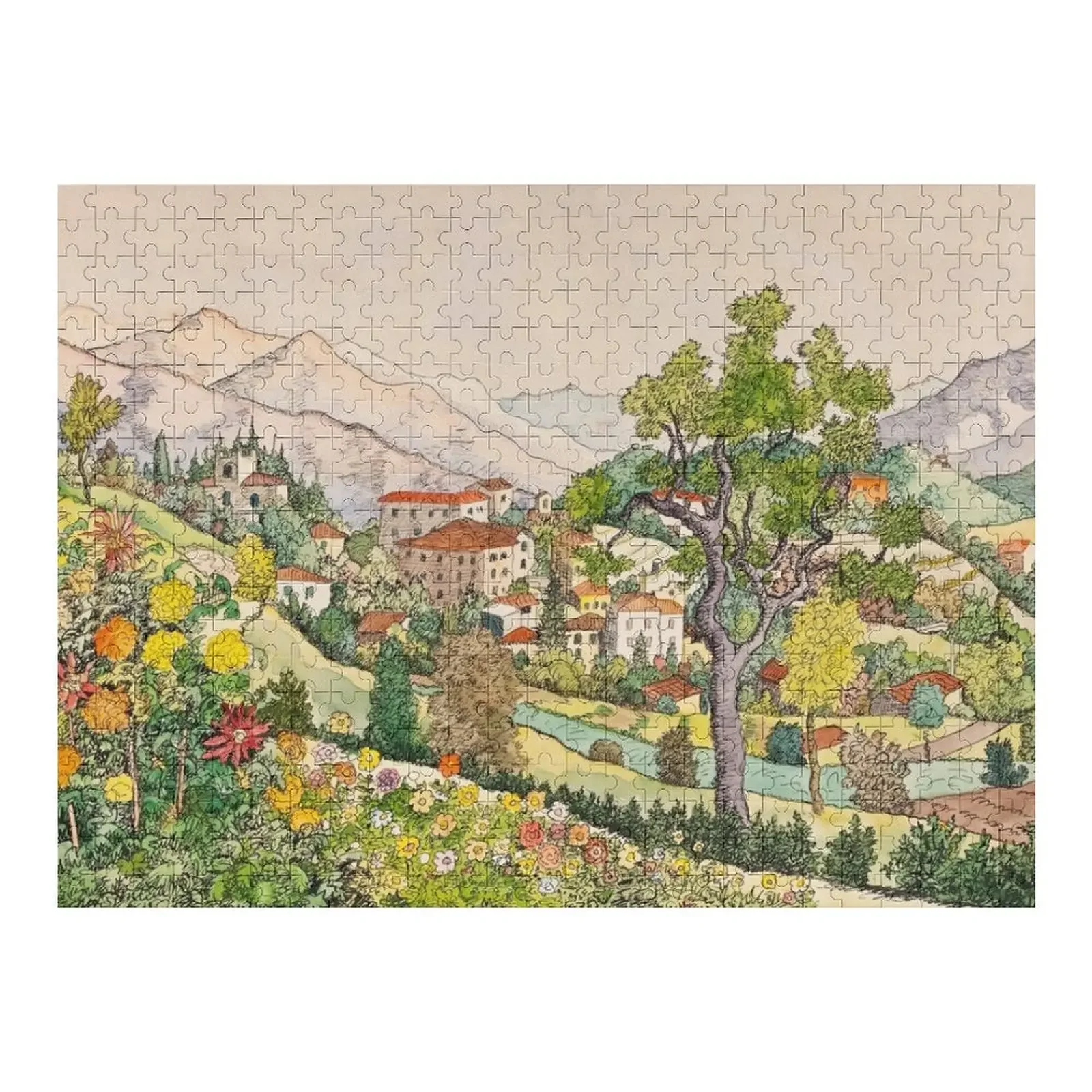 

Hermann Hesse - Montagnola (1933) Jigsaw Puzzle Personalized Toy Wooden Jigsaws For Adults Puzzle