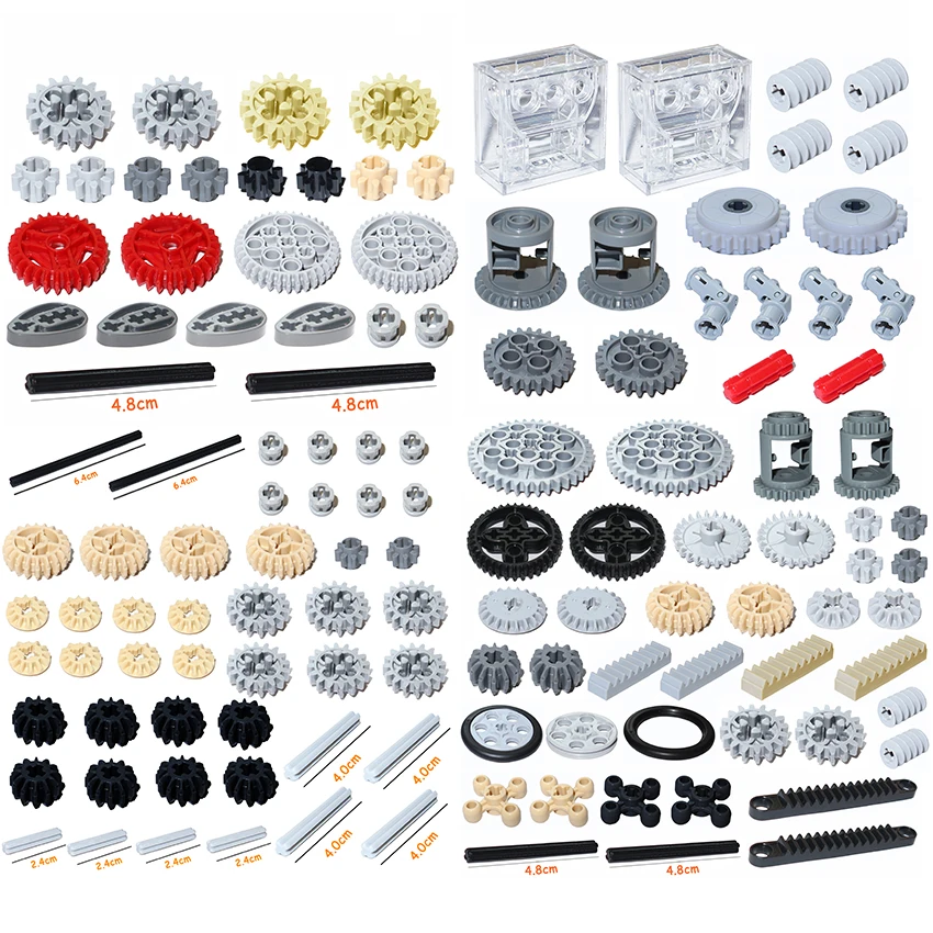 Moc Bricks Accessori Tecnici Bulk Multiple Size Gear Cross Axles Set Compatibile Tutte Le Marche Building Blocks Giocattoli Educativi