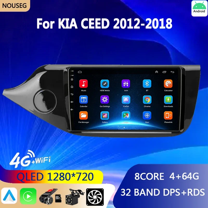 

2 Din Android 10 Autoradio for KIA CEED JD Cee'd 2012-2018 Carplay 4G Car Multimedia GPS Video Player Navigation Head Unit