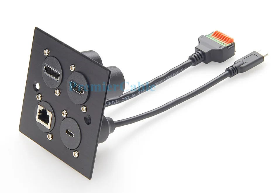 D Typ RJ45 8P8C Buchse für schalttafelmontage auf lötfreies Klemmenblockkabel, RJ45-Ethernet-zu-Federpress-Klemmenkabel für CAT5/6/7 – Detail 5