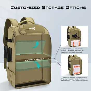 Fishing Tackle Backpack with Rod Holders 4 Tackle Boxes,40L Fishing Bag Storage Fishing Gear and Equipment 5