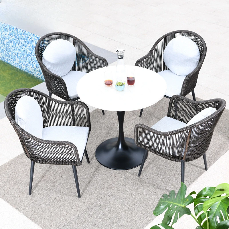 Outdoor Courtyard Balcony Vine Chair Combination Leisure Vine Weaving Villa Garden Furniture