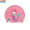 Cute Cartoon Children's Swimming Cap Mermaid Pattern Girls Silicone Swim Cap Dinosaur Crab Print Waterproof Swimming Hat for Boy 4