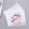 Korean Translucent Unicorn Cute Girl Pencil Case Stationery Bag Creative Storage File Bag Office Stationery Desk Organizer 3