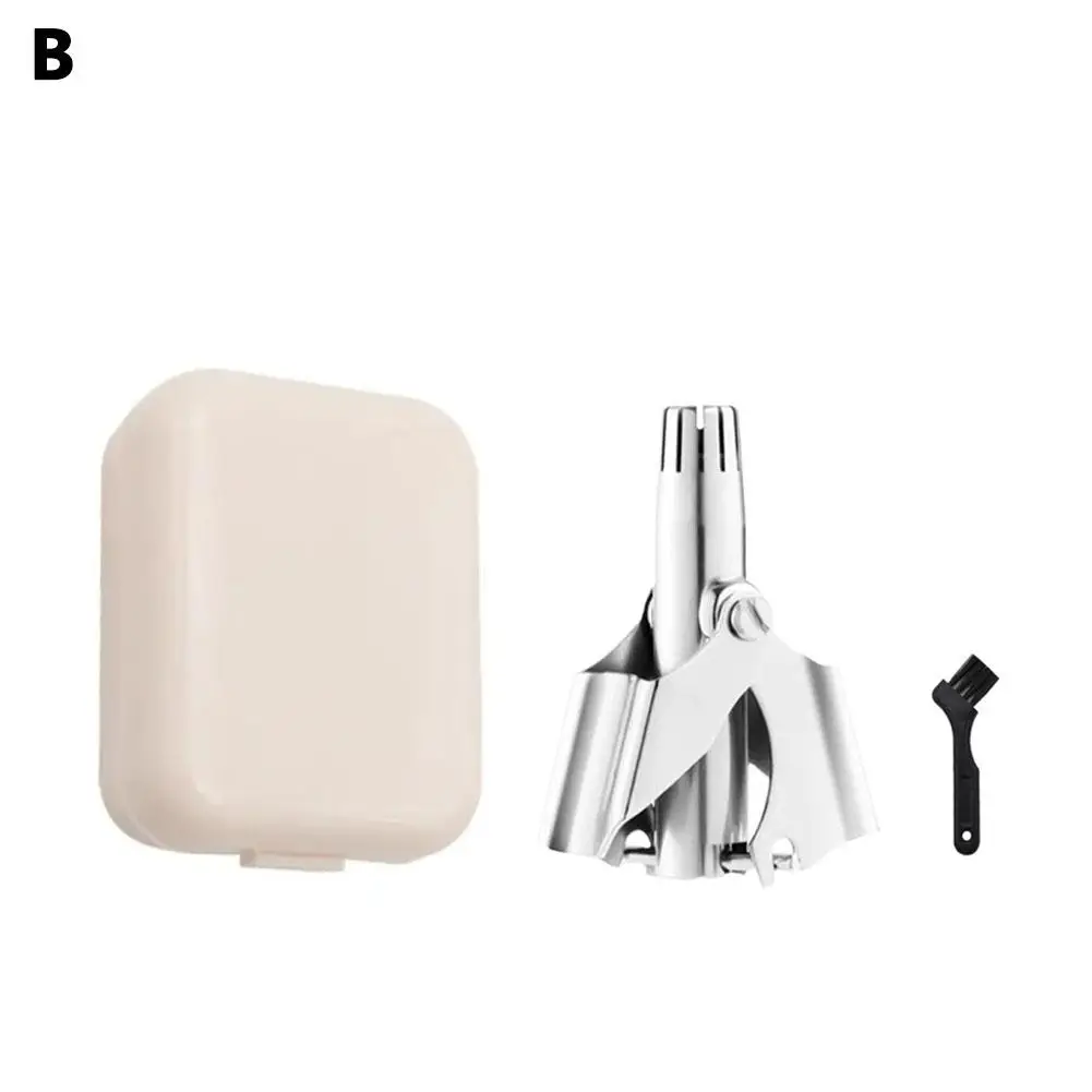 Nose Hair Cleaner Steel Shaving Cleanup Clean God Lightweight Trimmer Manual Washable Nose Hair Portable Nos F5I6