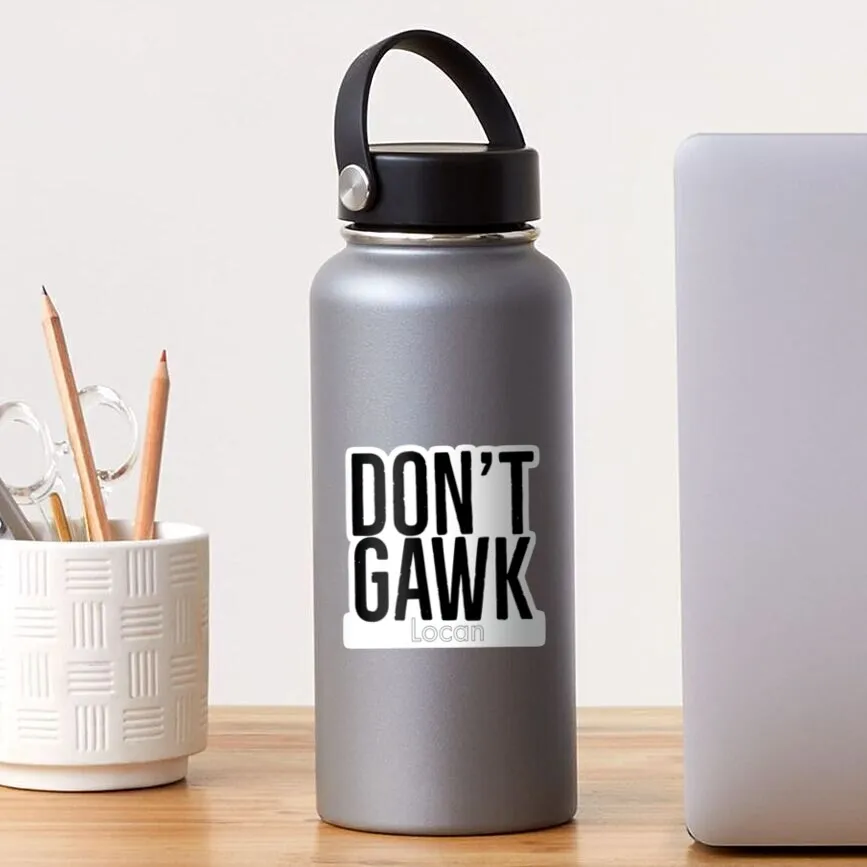 

Наклейка-наклейка DON_T GAWK для ноутбука, декор для спальни, автомобиля, милый мультяшный модный чемодан для общественных мест