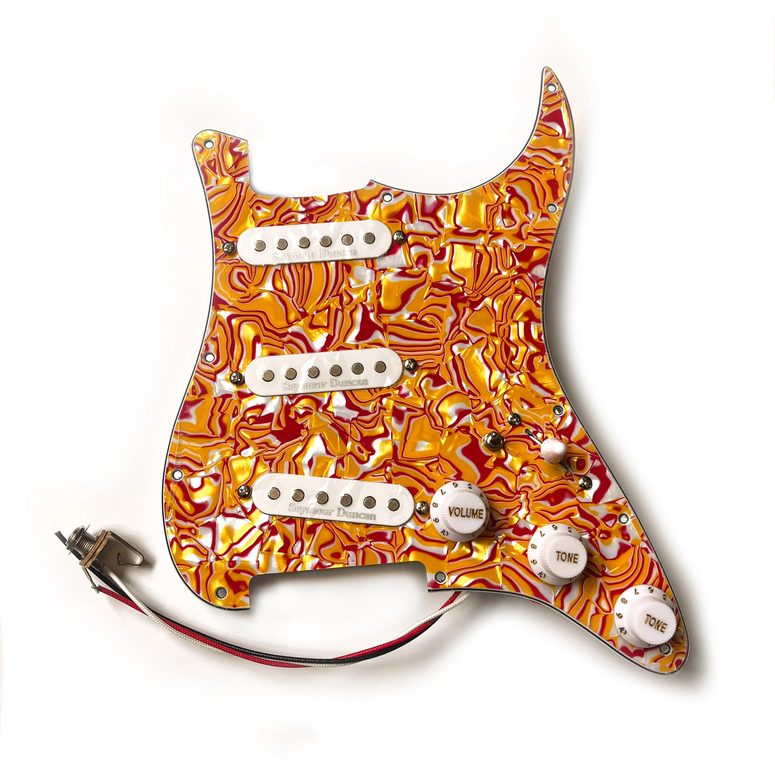 

SSS Loaded Prewired ST Pickguard Set Single Coil Pickups 250K Copper Multifunction Switch For FD St Guitar Pickguard Set