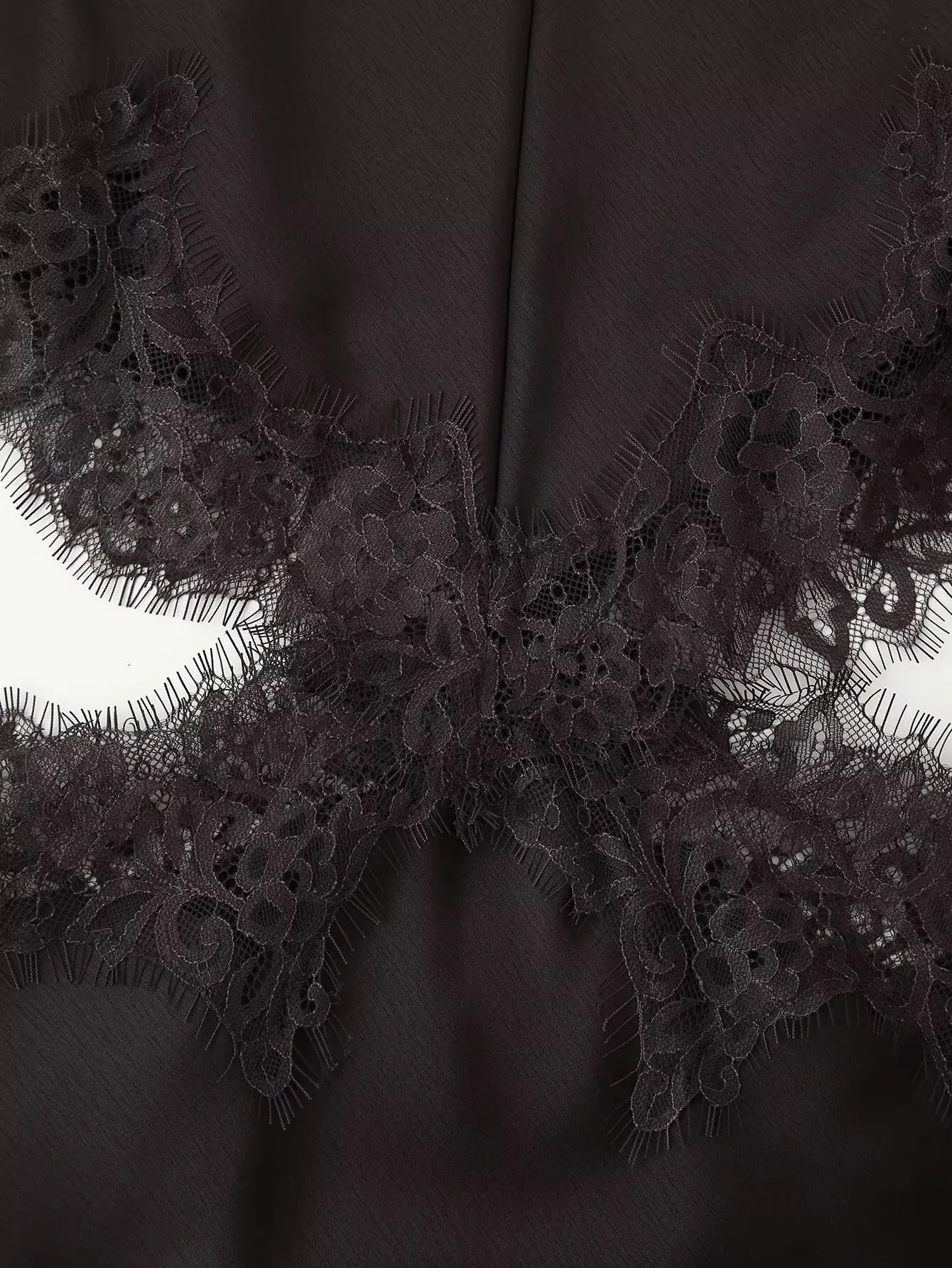 HH Frühling Damen Kurzarm-Kleid mit Öffnungsdesign Asymmetrische Spitzendekoration Vielseitiges Casual-Kleid mit Rundhalsausschnitt Mini-Kleid – Detail 15