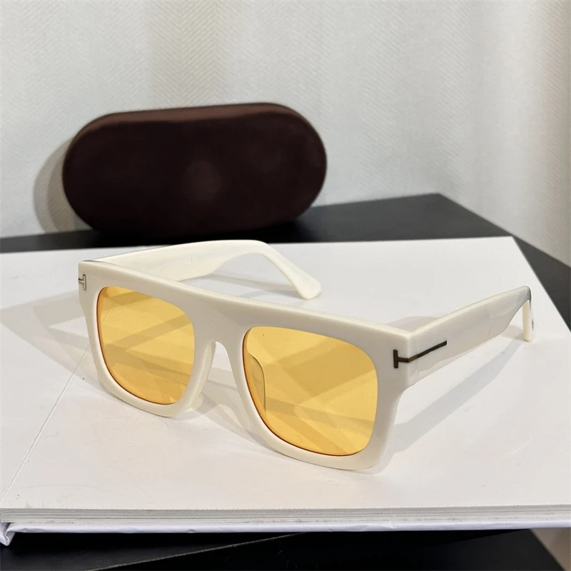 

Солнцезащитные очки для женщин и мужчин, Овальные Солнцезащитные очки из ацетата, женские роскошные брендовые дизайнерские ретро-очки FT0711