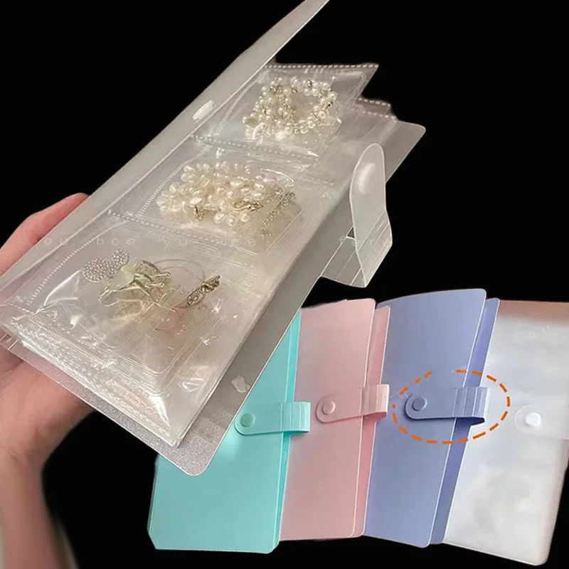 

Foldable Jewelry Storage Album Earrings Necklace Rings Display Stand Portable Packaging Holder Collection Jewlery Organizer