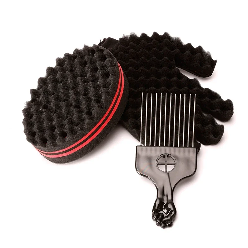 Sponge Perm Set Oval Double Sided Magic Twist Hair Brush Sponge Hair Brush Hair Braid Curling Brush Styling Tool
