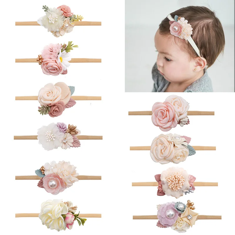 

Baby Girl Cute Headband Elastic Hair Band Newborn Head Flower Toddler Headwear Kids