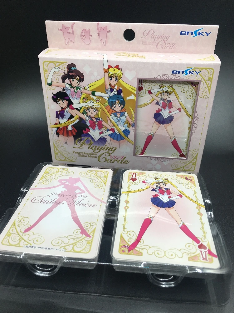 

Cartoon Sailor Moon Tsukino Usagi Princess Serenity Cosplay Poker Card 56pcs Playing Card Board Game Party Toy Collection Gifts
