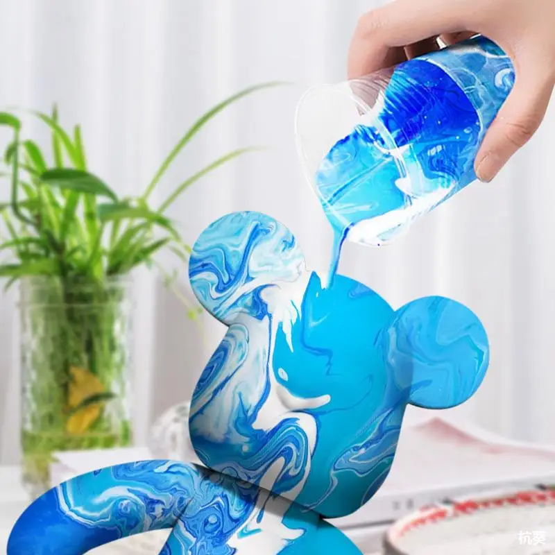1pcs/300mlxiajiaer Multi-color bag fluid paint diy fluid Bear Creative fluid acrylic paint 4