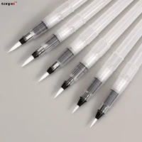 3/6pcs Watercolor Brush Set With White Nylon Hair Calligraphy Pen Art Markers And Water Storage Function, Art Painting Tool Kit 1