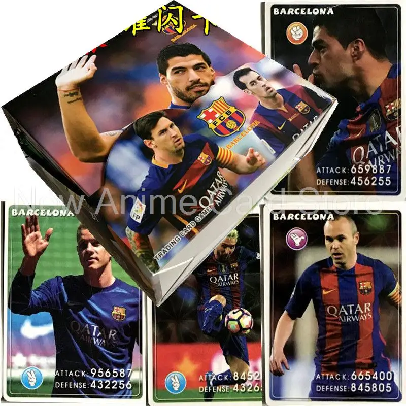 

Euro 2024 FIFA FCB Barcelona Messi Foot Ball Stars Collection Cards Qatar World Cup Soccer Star Ronaldo Limited Signature Cards