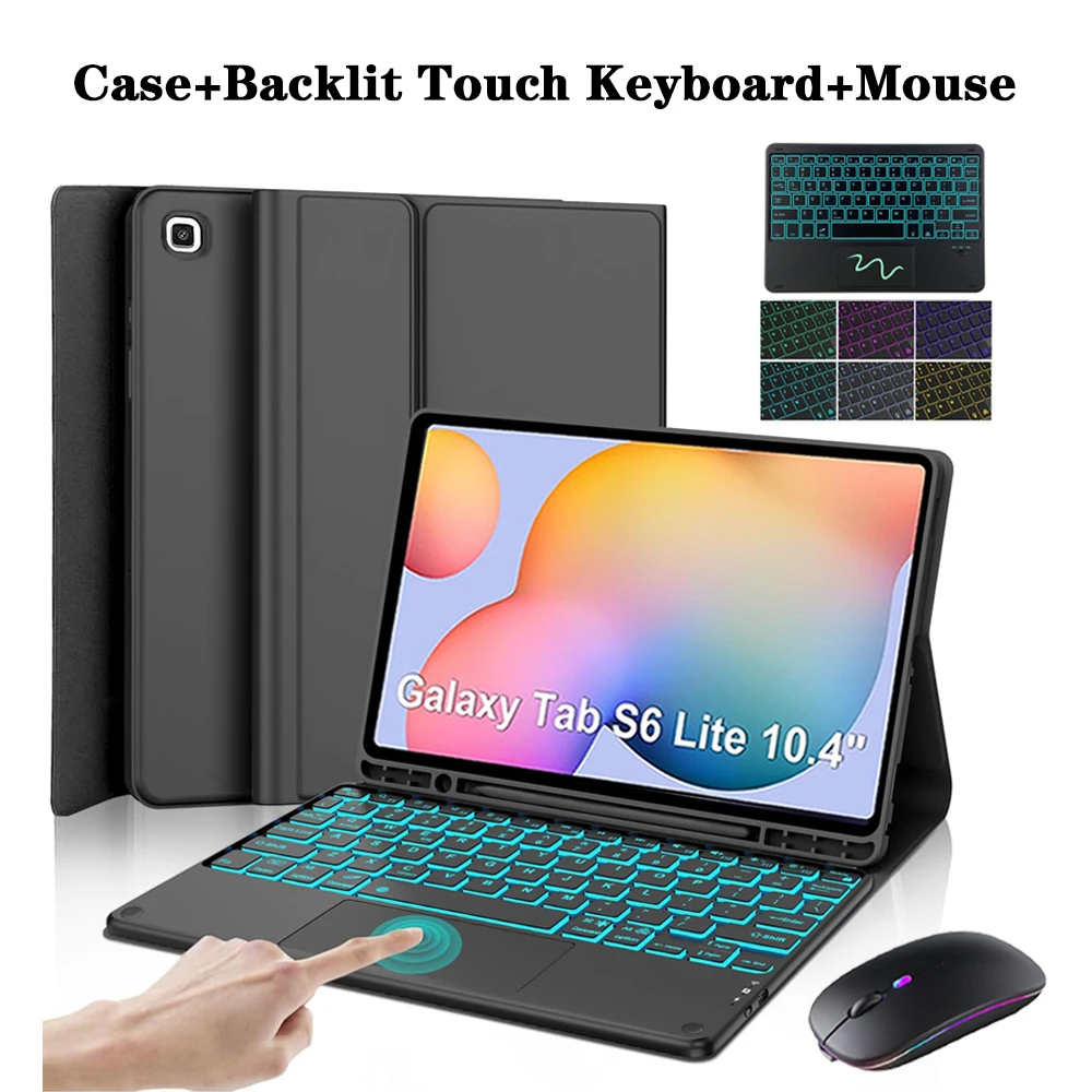 Premium Tablet Case and Keyboard Cover with Pencil Holder, 10.4-Inch