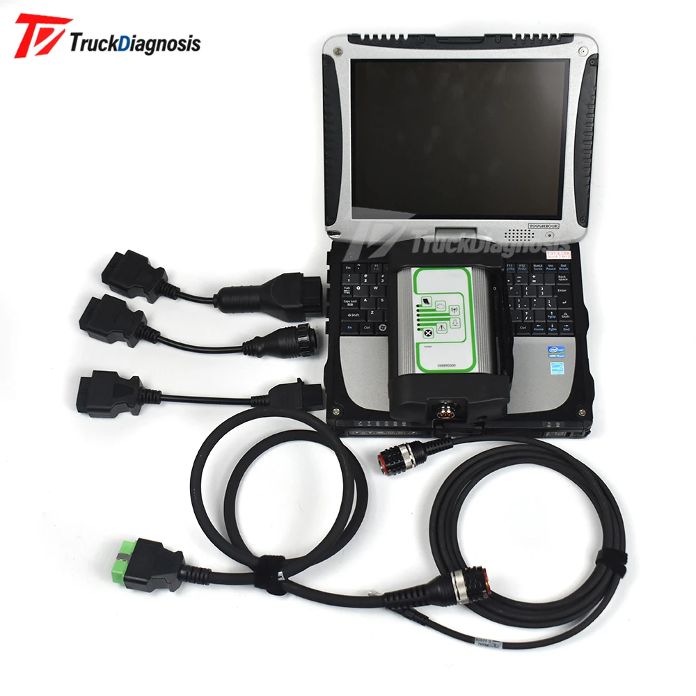 

2.8 Ptt Vocom 88890300 For Volvo VCADS Truck Excavator Diagnostic Tool PK Vocom II 88894000 EUR6 FH FM4 +Thoughbook CF19