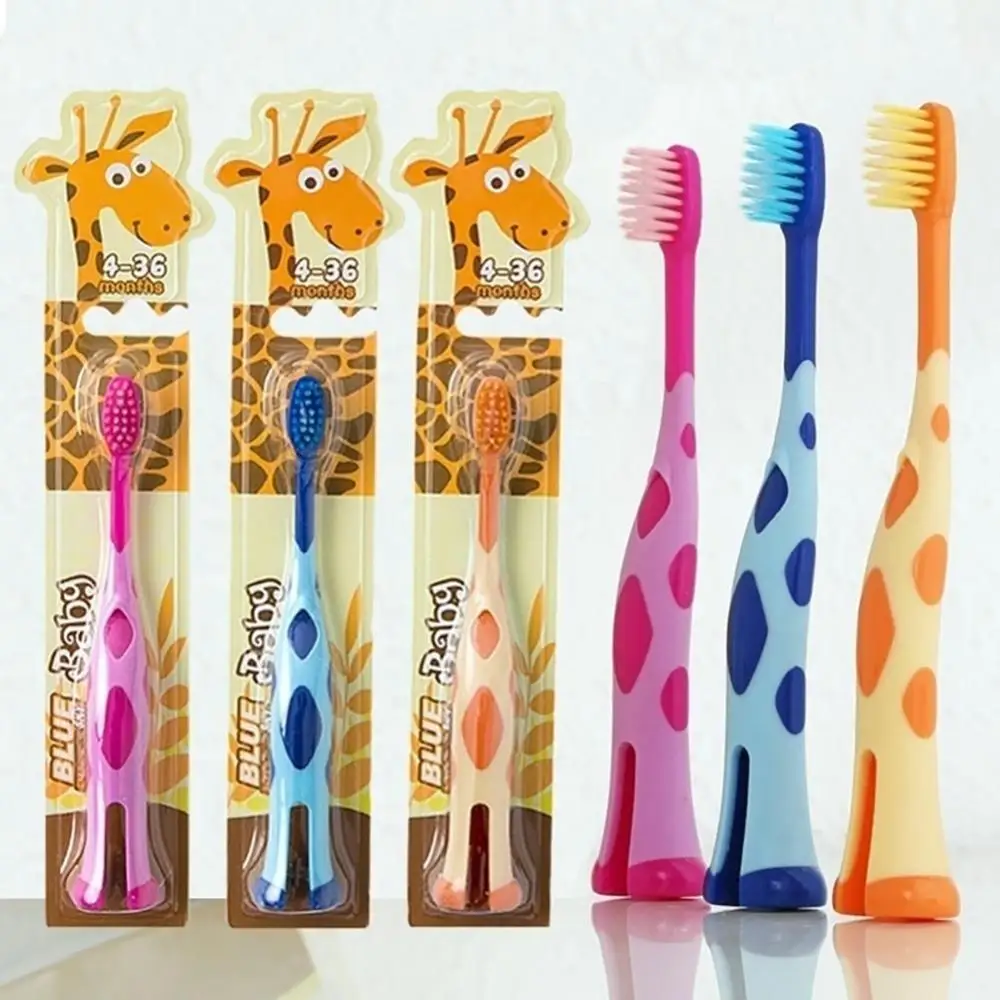 Toothbrush for Children Cute Giraffe Training 3-12 Years