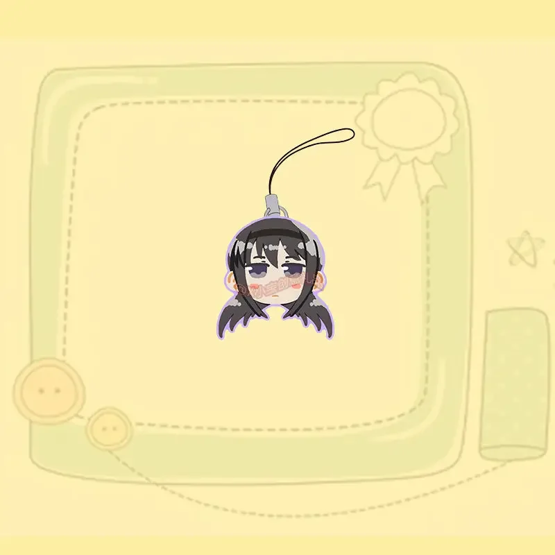 Puella Magi Madoka Magica 휴대폰 랜야드, 아케미 호무라 카나메 마도카 아크릴 가방 펜던트, 카와이 스트랩, 걸이식 로프, 친구 선물