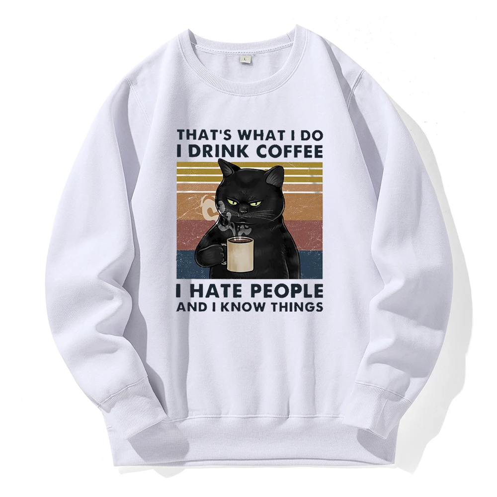 

That'S What Tido I Drink Coffee Printing Hoody Mens Novelty Fashion Hoodies Man Fleece Loose Warm Hooded Sport Street Clothes