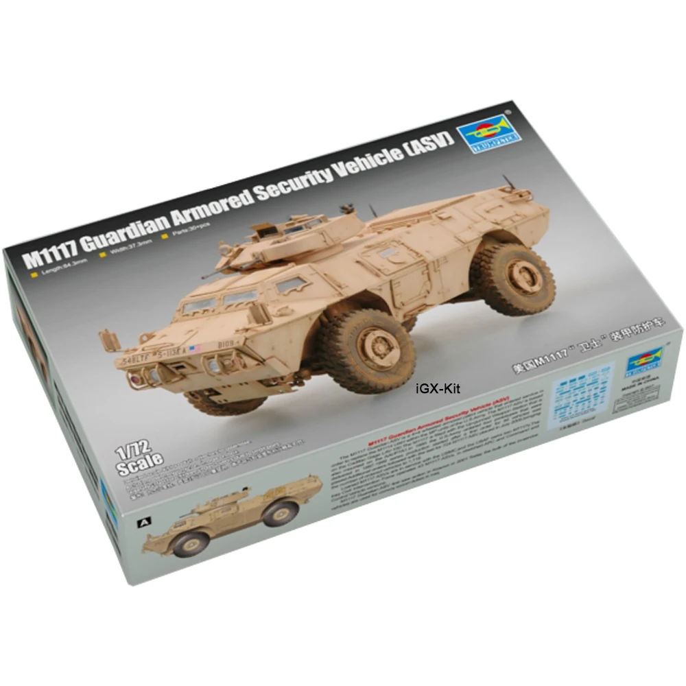 

Trumpeter 07131 1/72 США M1117 защитный бронированный автомобиль безопасности ASV сборка пластиковая Военная Игрушечная модель набор для строительства
