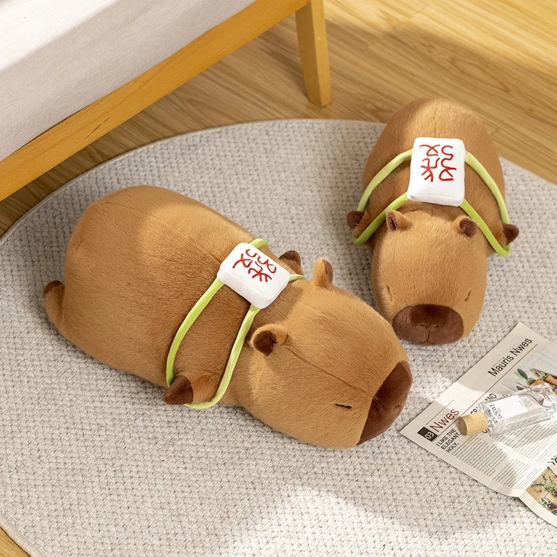 Capybara Plush Pillow Cute Stuffed Animals Toy Capibara Plush Keychain Pendant Kapibala Soft Doll Home Decor Christmas Gift