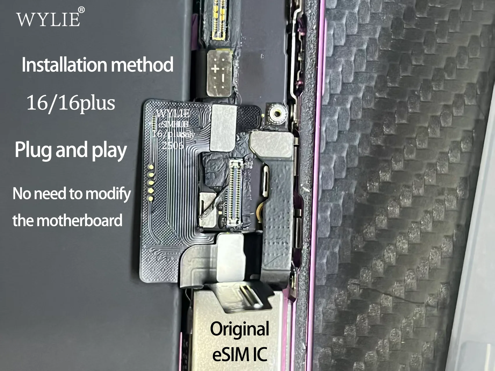 Cavo flessibile Wylie per iPhone 15, 15 Plus, iPhone 16, 16 Plus con eSIM, solo soluzione, senza CNC, senza SIM fisica richiesta - Image 6
