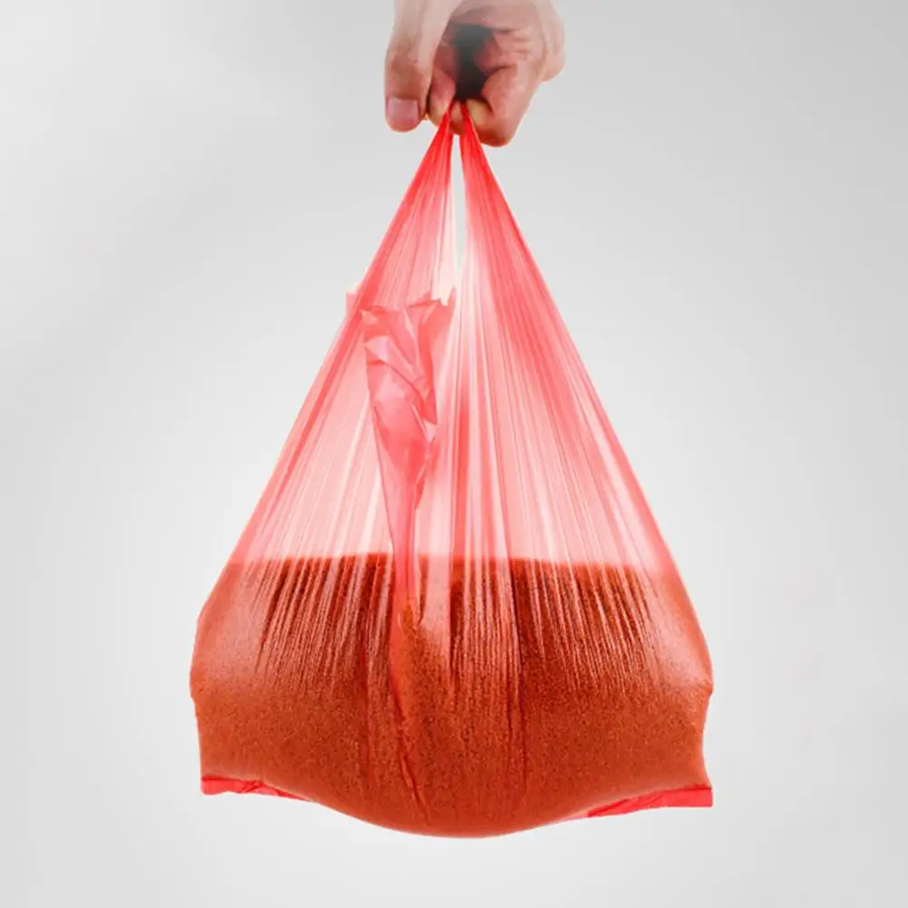 100Pcs 18/22/24/26/28/32/36/40cm Grocery Shopping Bags Large Strong Load-bearing Disposable Garbage Bags With Reinforced Handles