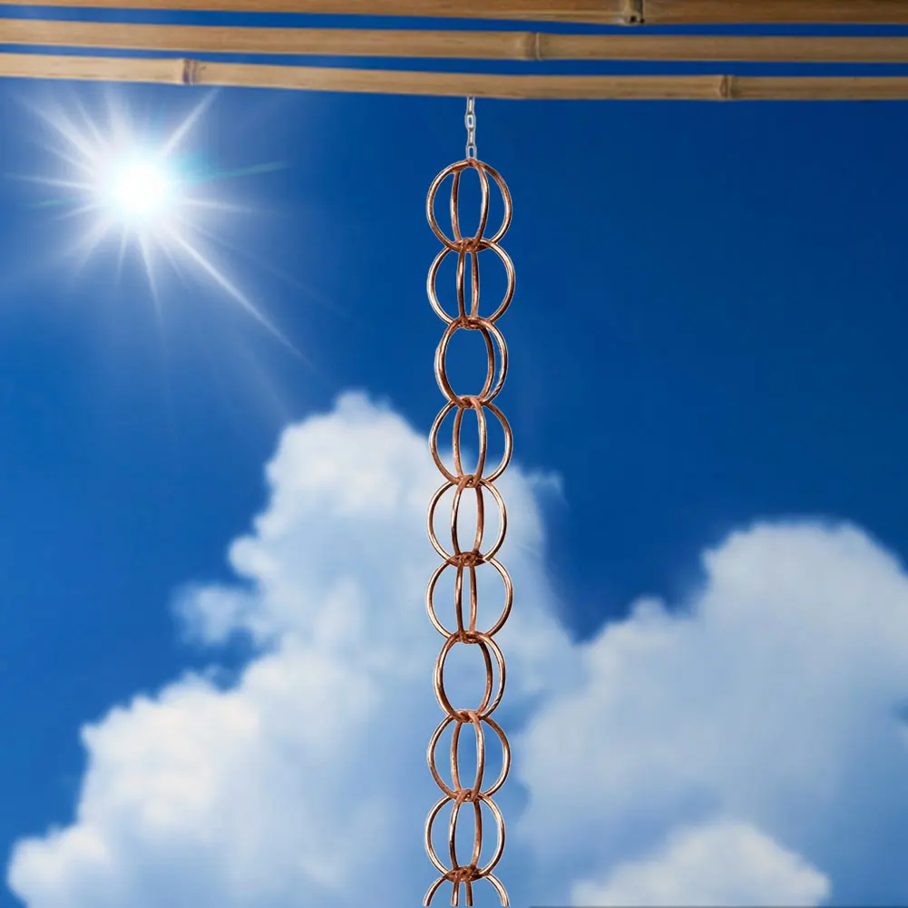 Metal Rainwater Drainage Chain Multifunction Rain Chains Decorative Downspout Rain Chain Exquisite for Indoor Outdoor Decor
