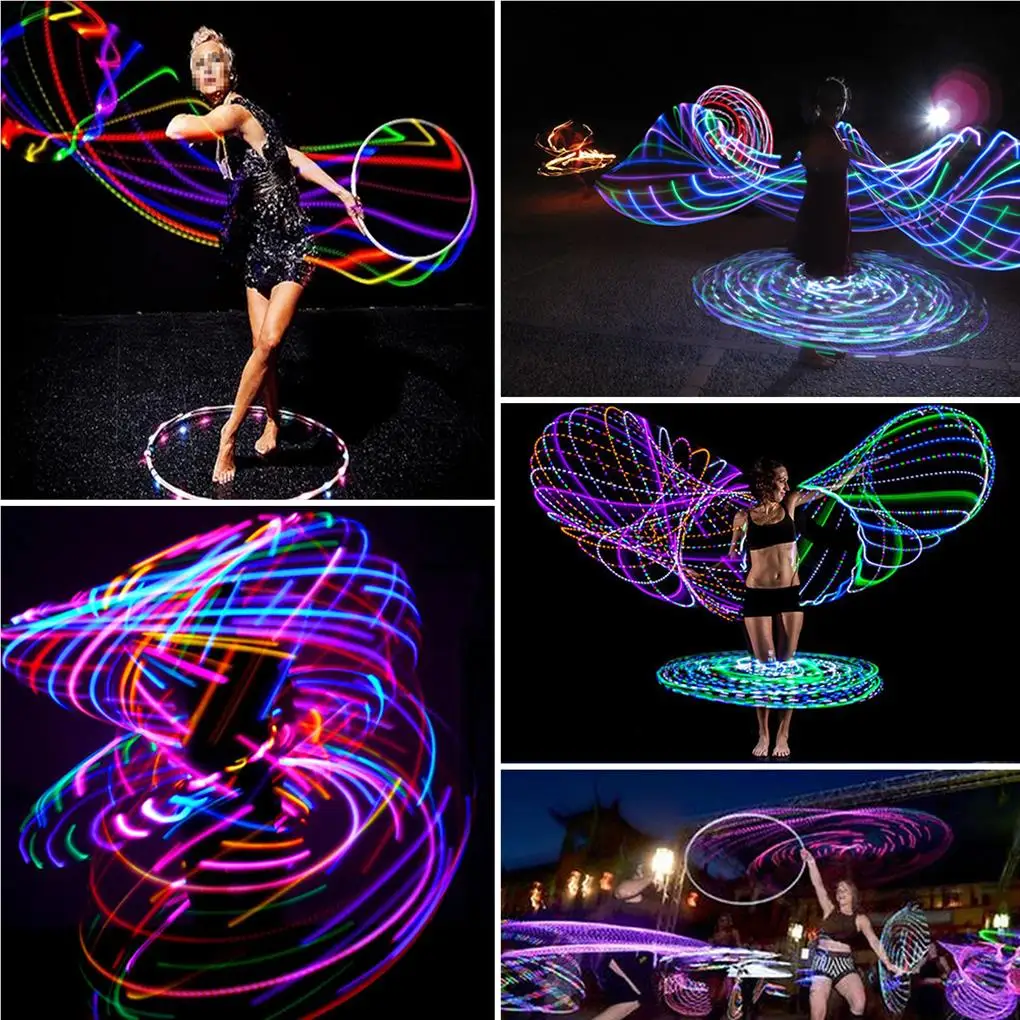 Body Shaping Ladies LED Slimming Hoop Female Trainer Tools Women Training Hoops Bodybuilding Fittings 10/24 lamps