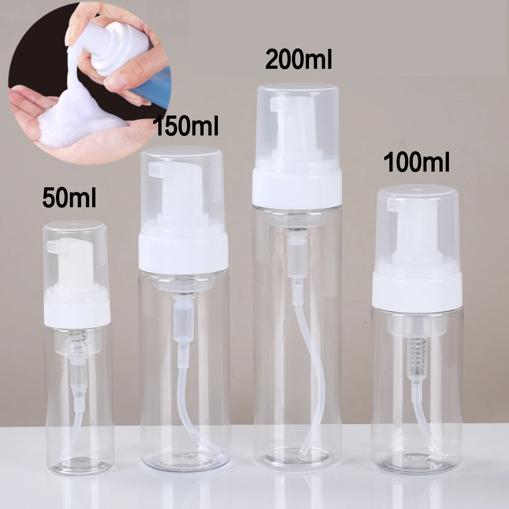 Plastic Foam Pump Bottle 100/150/200ml Empty Cosmetic Dispenser For Face Eyelashes Cleaner Soap Foam Dispenser Bottle